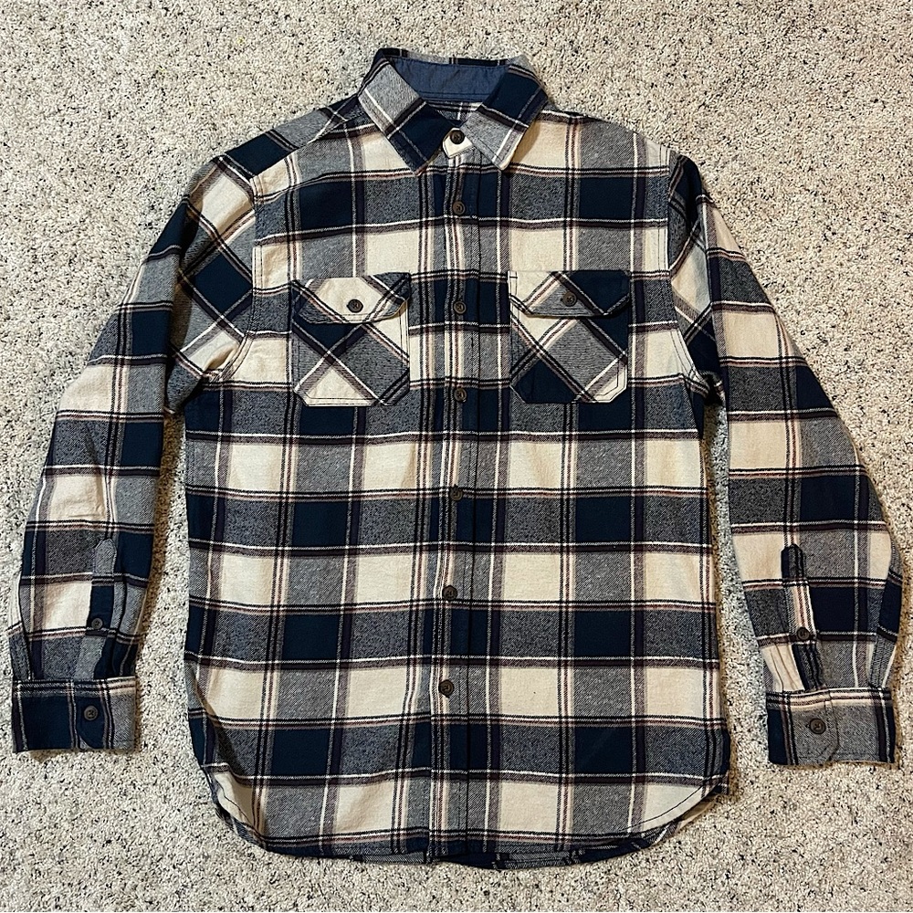 Jachs Men’s Heritage Flannel Button Up Shirt Size M Heavy Weight Lumberjack